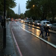The Shard watches over a very rainy evening