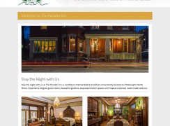 The Parador Inn - splash page, condensed navigation